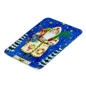 民俗初期のボルチモアキルト父クリスマス マグネット (左側)