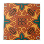 民俗学の民族モザイク模様(紅葉) タイル (正面)