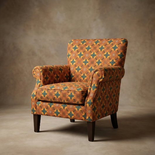 民俗学の民族モザイク模様(紅葉) ファブリック