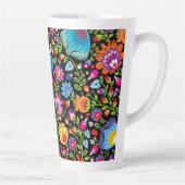 民俗学の花ワイシナンキブラック カフェラテマグ (右)