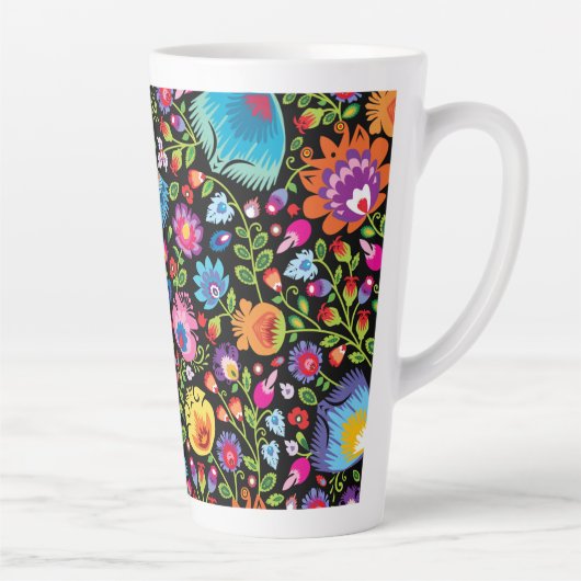 民俗学の花ワイシナンキブラック  カフェラテマグ (右)