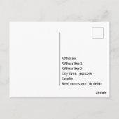 民俗学の花ワイシナンキブラック  ポストカード (裏面)