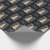 民俗文様クリスマスツリーバード花模様名 ラッピングペーパー (角)