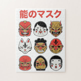 民俗日本の鬼と狐フェスティバル ジグソーパズル