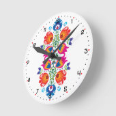 民俗構ユニーク成 ラウンド壁時計 (傾斜)