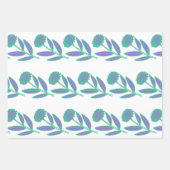 民俗的な花の包装紙 ラッピングペーパーシート (正面3)