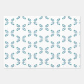 民俗的な花の包装紙 ラッピングペーパーシート (正面)