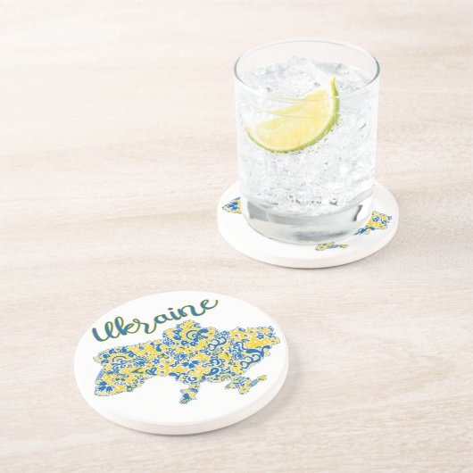 民俗的パターンとウクライナタイポグラフィ コースター (側面)