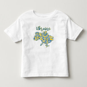 民俗的パターンとウクライナタイポグラフィ トドラーTシャツ