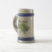 民俗的パターンとウクライナタイポグラフィ ビールジョッキ (正面左)