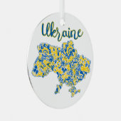 民俗的パターンとウクライナタイポグラフィ メタルオーナメント (正面右)