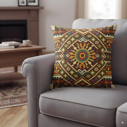 民俗的伝統的モチーフ クッション