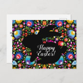 民俗素晴らし復活祭バニー、カスタマイズ ポストカード (正面/裏面)