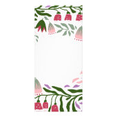 民俗花のメニューカー結婚ド付きボホアーチ ラックカード (裏面)