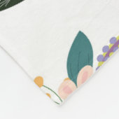 民俗花模様 |ギフトパーソナライズされたデコール フリースブランケット (角)