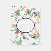 民俗花模様 |ギフトパーソナライズされたデコール フリースブランケット (正面)