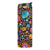 民俗花Wycinanki黒 タンブラー (回転左)