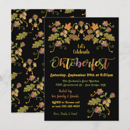 民俗芸術刺繍オクトーバーフェスト招待状 招待状