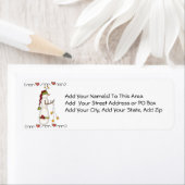 民俗雪だるま差出人住所ラベル ラベル (インサイチュ)