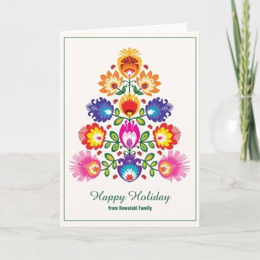 🎄民俗風クリスマスツリー カード (正面)