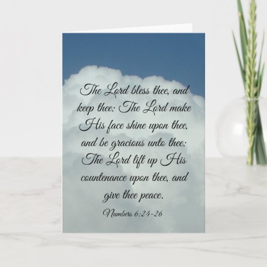 民数記6:24-26のカード カード (正面)