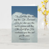 民数記6:24-26のカード カード (黄色い花)