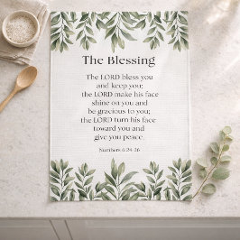 民数記6:24-26  主があなたを祝福し、あなたを守られますように キッチンタオル