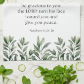 民数記6:24-26 主があなたを祝福し、あなたを守られますように キッチンタオル (折り畳み)