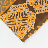 民族のアフリカのストライプのな種族パターン フリースブランケット (角)