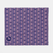 民族のアフリカの幾何学的縞で飾ります フリースブランケット (正面(横))