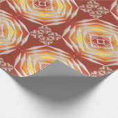 民族のアフリカの幾何学的 ラッピングペーパー (角)