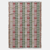 民族のアフリカの種族のストライプなパターン スローブランケット (正面縦)