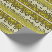 民族のアフリカの種族の幾何学的なAdinkra Simbols ラッピングペーパー (角)