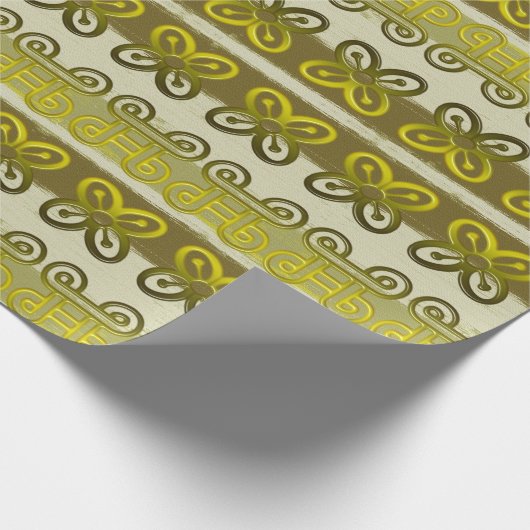 民族のアフリカの種族の幾何学的なAdinkra Simbols ラッピングペーパー (角)