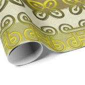 民族のアフリカの種族の幾何学的なAdinkra Simbols ラッピングペーパー (ロールコーナー)