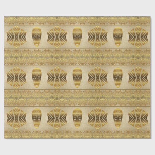 民族のアフリカの種族の幾何学的 ラッピングペーパー (フラット)