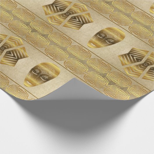 民族のアフリカの種族の幾何学的 ラッピングペーパー (角)