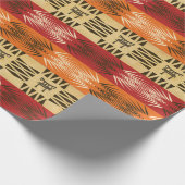 民族のアフリカの種族の幾何学的 ラッピングペーパー (角)