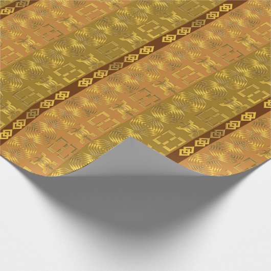 民族のアフリカの種族の幾何学的 ラッピングペーパー (角)