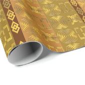 民族のアフリカの種族の幾何学的 ラッピングペーパー (ロールコーナー)