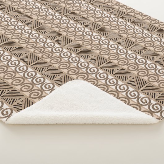 民族のアフリカの種族の手描きのパターン シェルパブランケット (3/4)