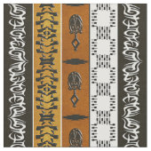 民族のアフリカの種族は縞で飾ります ファブリック (クローズアップ)