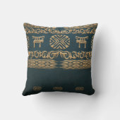 民族のアフリカの種族パターン クッション (裏面)