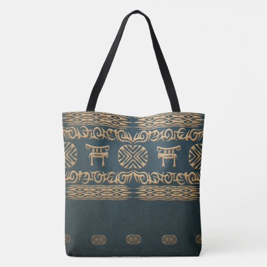 民族のアフリカの種族パターン トートバッグ (裏面)