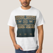 民族のアフリカの種族パターン Tシャツ (正面)