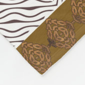 民族のアフリカの継ぎ目が無いパターン フリースブランケット (角)