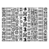 民族のアフリカパターン白黒#1 テーブルクロス (正面(横))