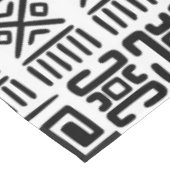 民族のアフリカパターン白黒#1 テーブルクロス (アングル)