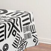 民族のアフリカパターン白黒#5 テーブルクロス (インサイチュ)
