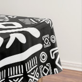 民族のアフリカパターン白黒#6 テーブルクロス (インサイチュ)